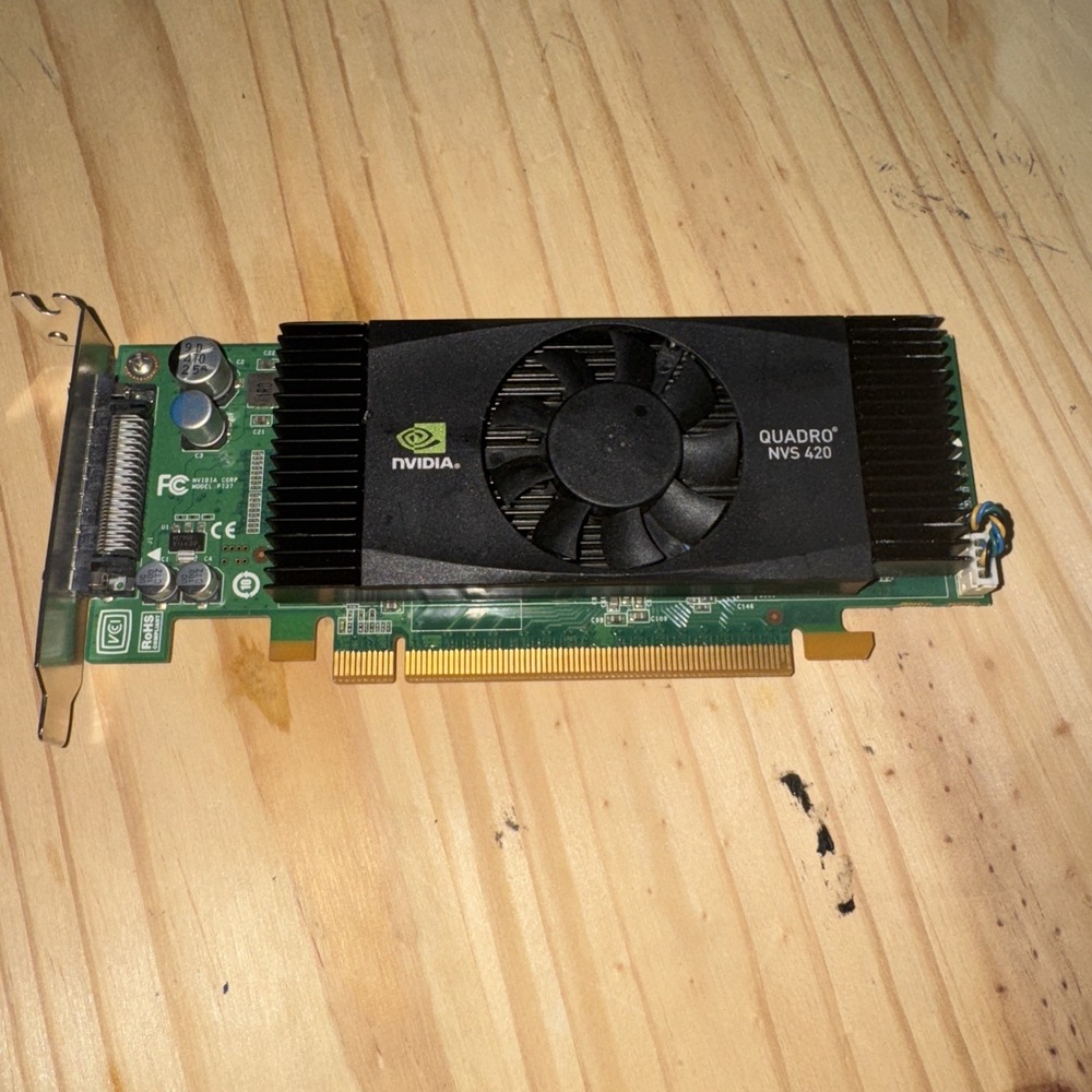 NVIDIA Quadro NVS 420 VHDCI DVI‎ X4 Monitors Video Card (Untested)